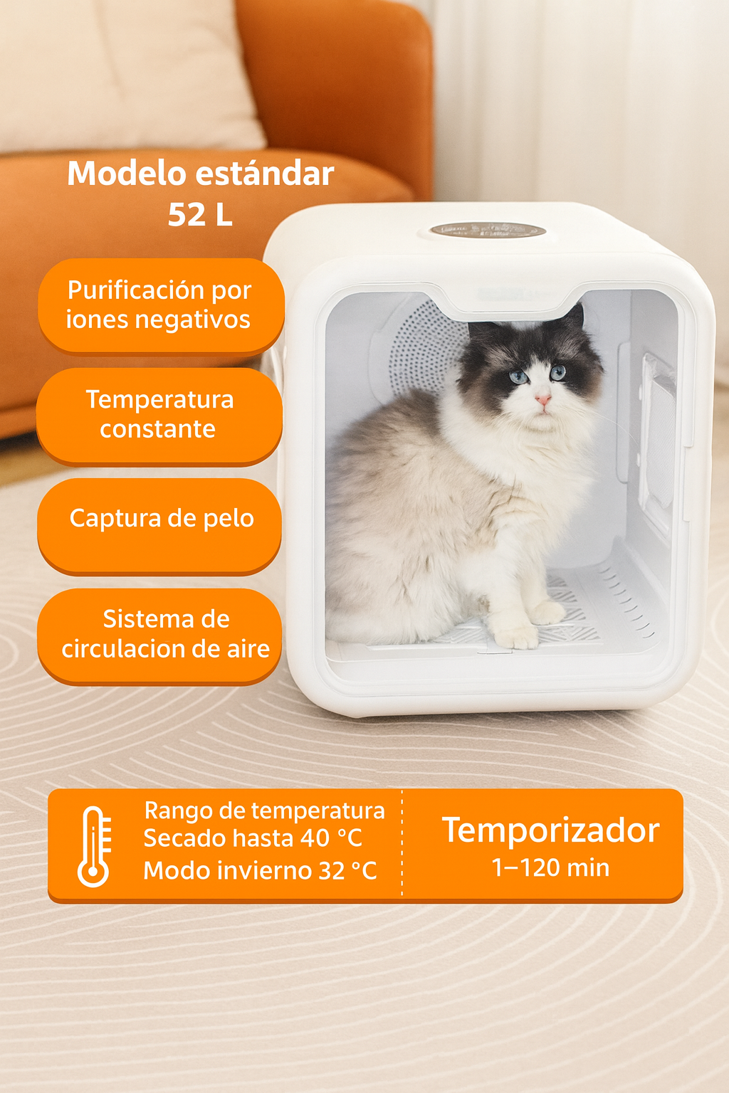 💨 SECADOR DE PELUDOS AUTOMATICO- Lo metes, cierras y sale sequecito y feliz.