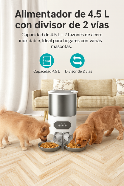 🍽️ COMEDERO INTELIGENTE CON APP - Comida a tiempo y bajo control desde tu celular.