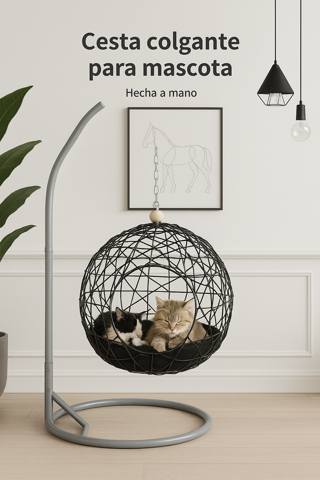 🐱HAMACA SUSPENDIDA - Un rincón flotante para soñar y ronronear.