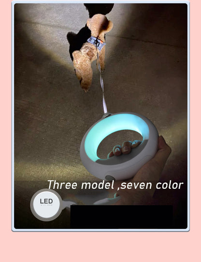 💡 Correa luminosa ajustable para perro con batería recargable- Paseos seguros y con estilo, incluso de noche. 🐾✨