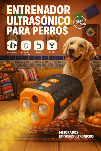 🔇🔇 DISPOSITIVO ANTI-LADRIDOS ULTRASONICO CON LUZ -  Luz Disuasoria, entrenamiento eficaz para momentos más tranquilos.