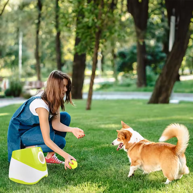 🎾 LANZADOR AUTOMATICO DE PELOTAS - Con 3 Bolitas Incluidas, disfrute peludo sin parar.