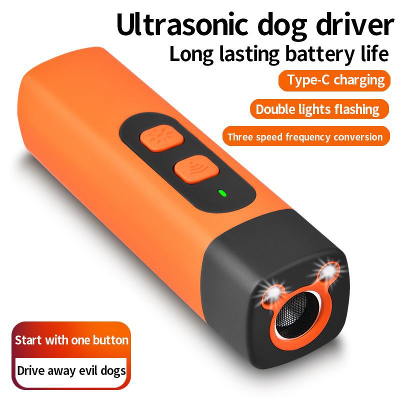 2025 Dog Repellent: Ultrasonic dog training device, rechargeable dog bark deterrent with LED flashlight.