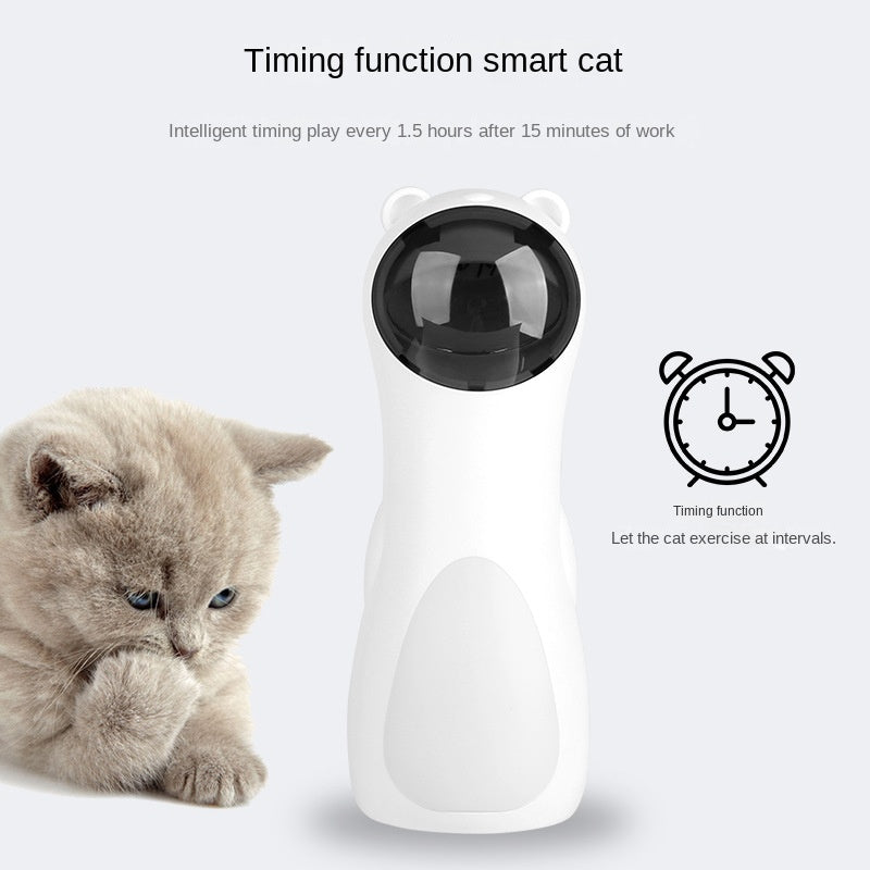 🔴 Juguete láser automático para gatos con temporizador y doble fuente de energía
