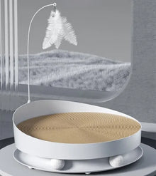 🐱 RASCADOR REDONDO 3 EN 1 - Queda bien en tu sala… y tu michi lo ama.