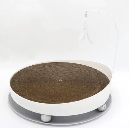 🐱 RASCADOR REDONDO 3 EN 1 - Queda bien en tu sala… y tu michi lo ama.