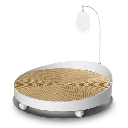 🐱 RASCADOR FELINO 3 EN 1 - Para rascar, jugar y dormir como rey, todo en uno.